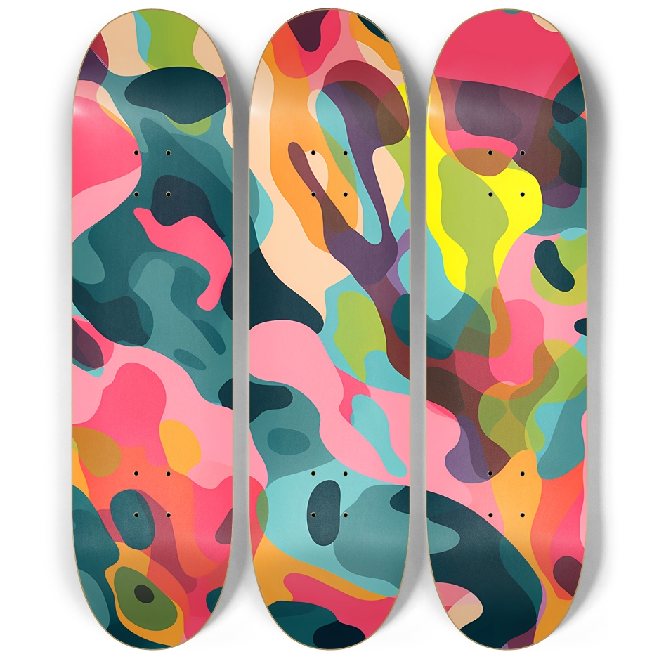 3 Deck Wall Series - Camouflage Glass
