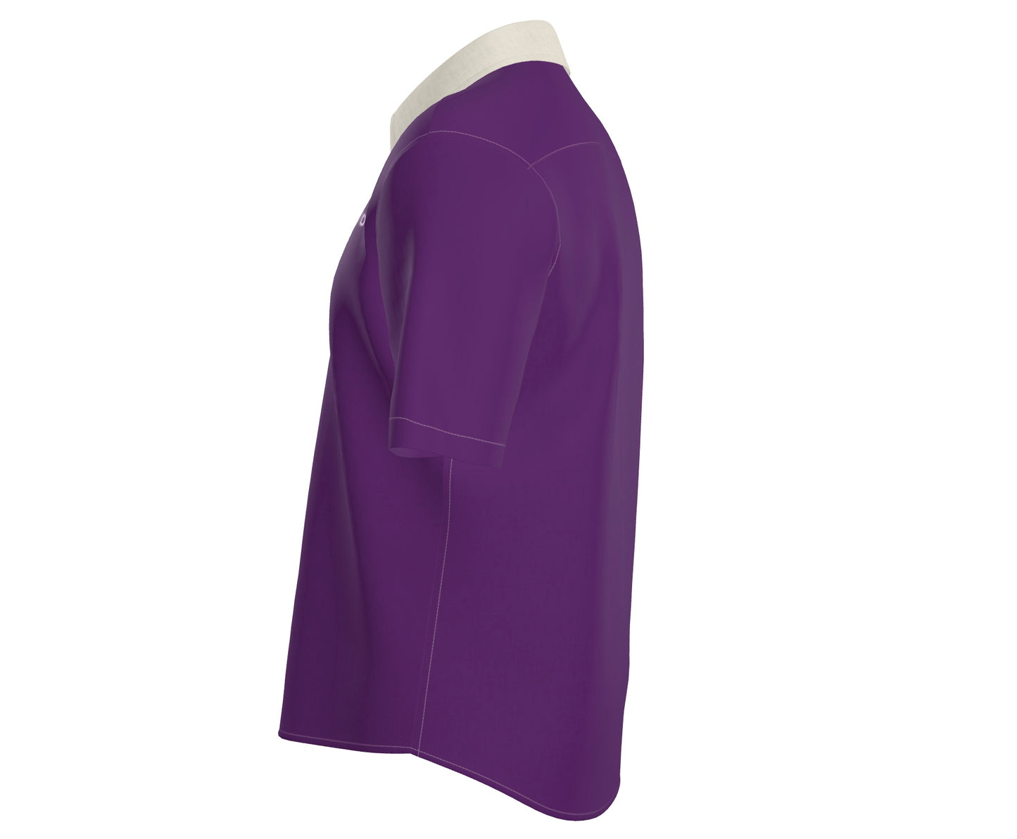 Mens Short Sleeve Active Button Down Bossnova on Purple