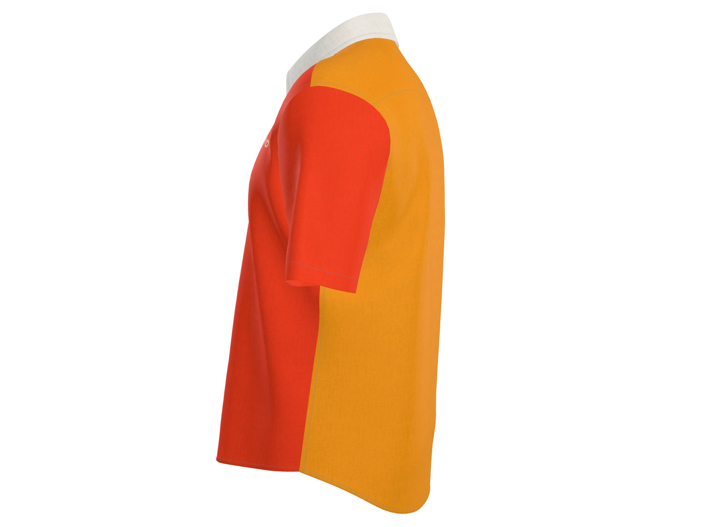 Mens Short Sleeve Active Button Down Cinebar on Orange