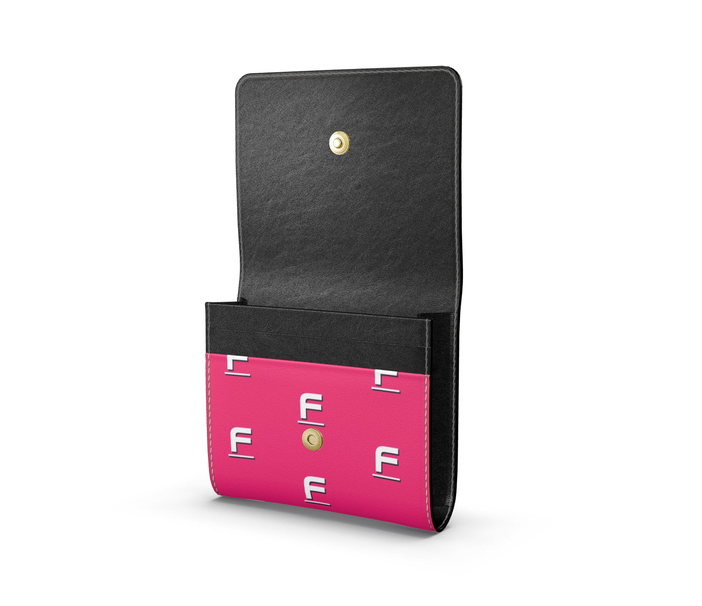 Ferdinand Signature Foldover Wallet, Rosewood Pink, Nappa Leather 4" W x 3" H x 1" W