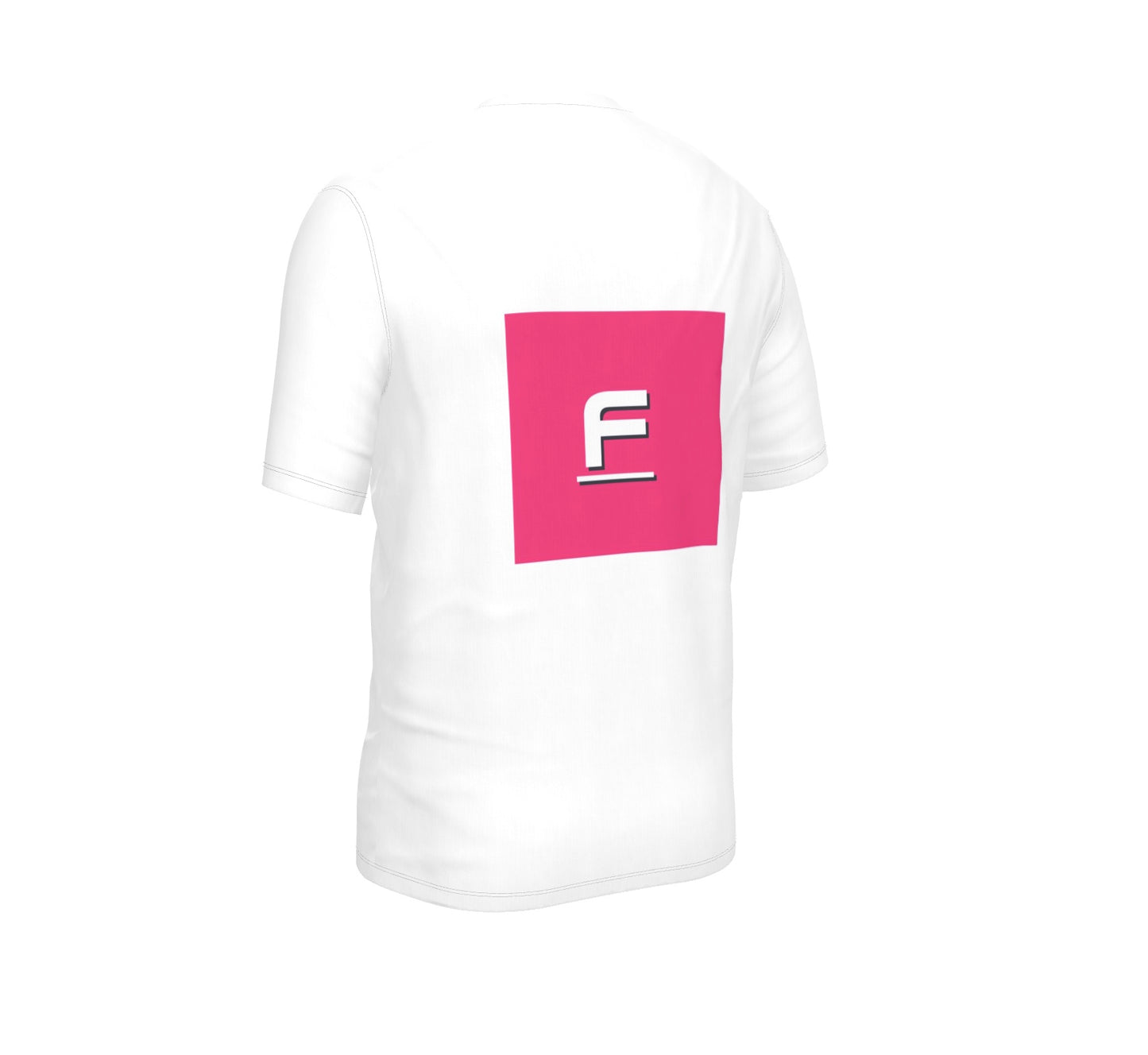 Ferdinand Mens Active White T-Shirt - Pink and Shite F Flag