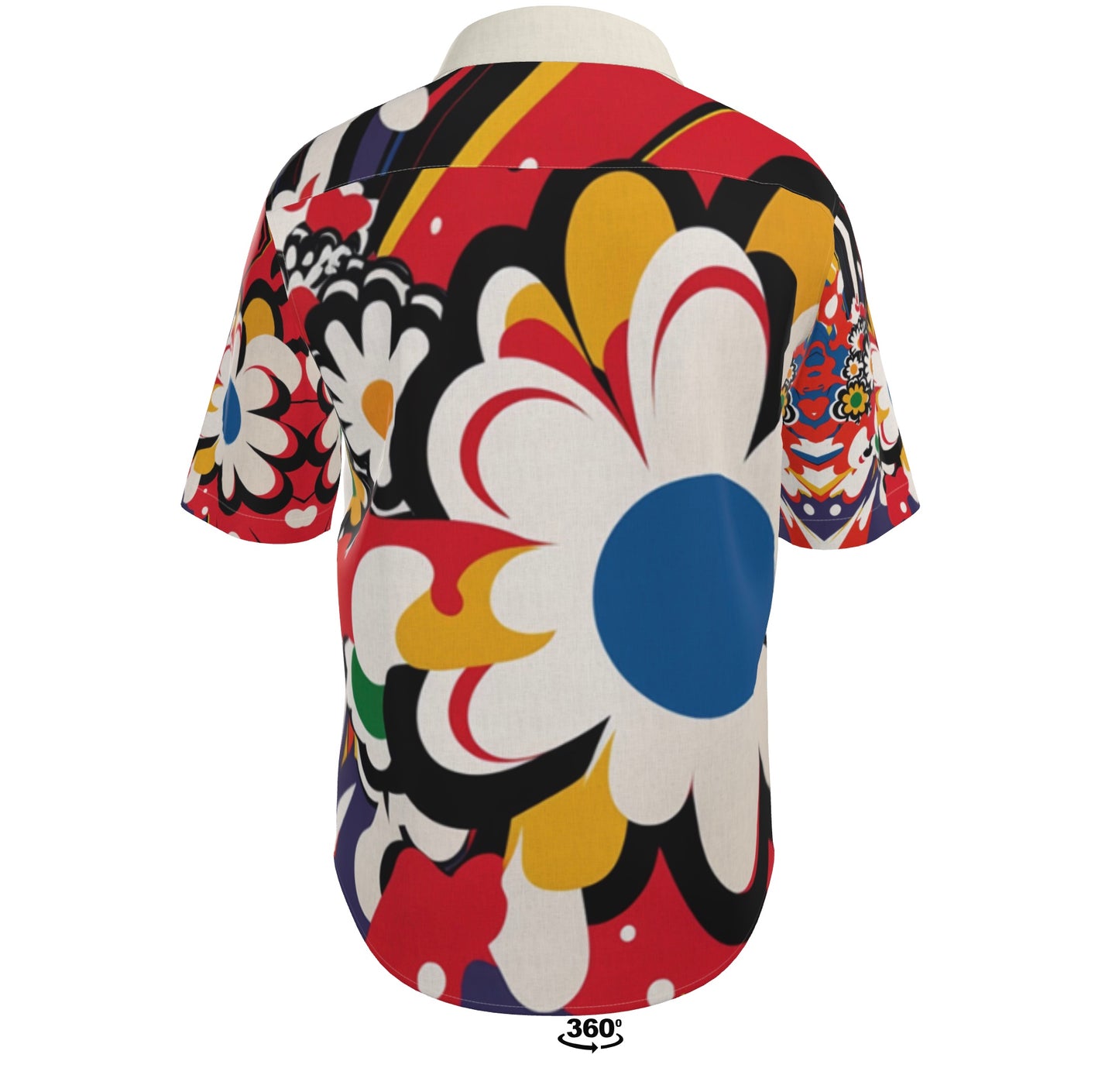 Mens Short Sleeve Active Button Down Flowerbomb II