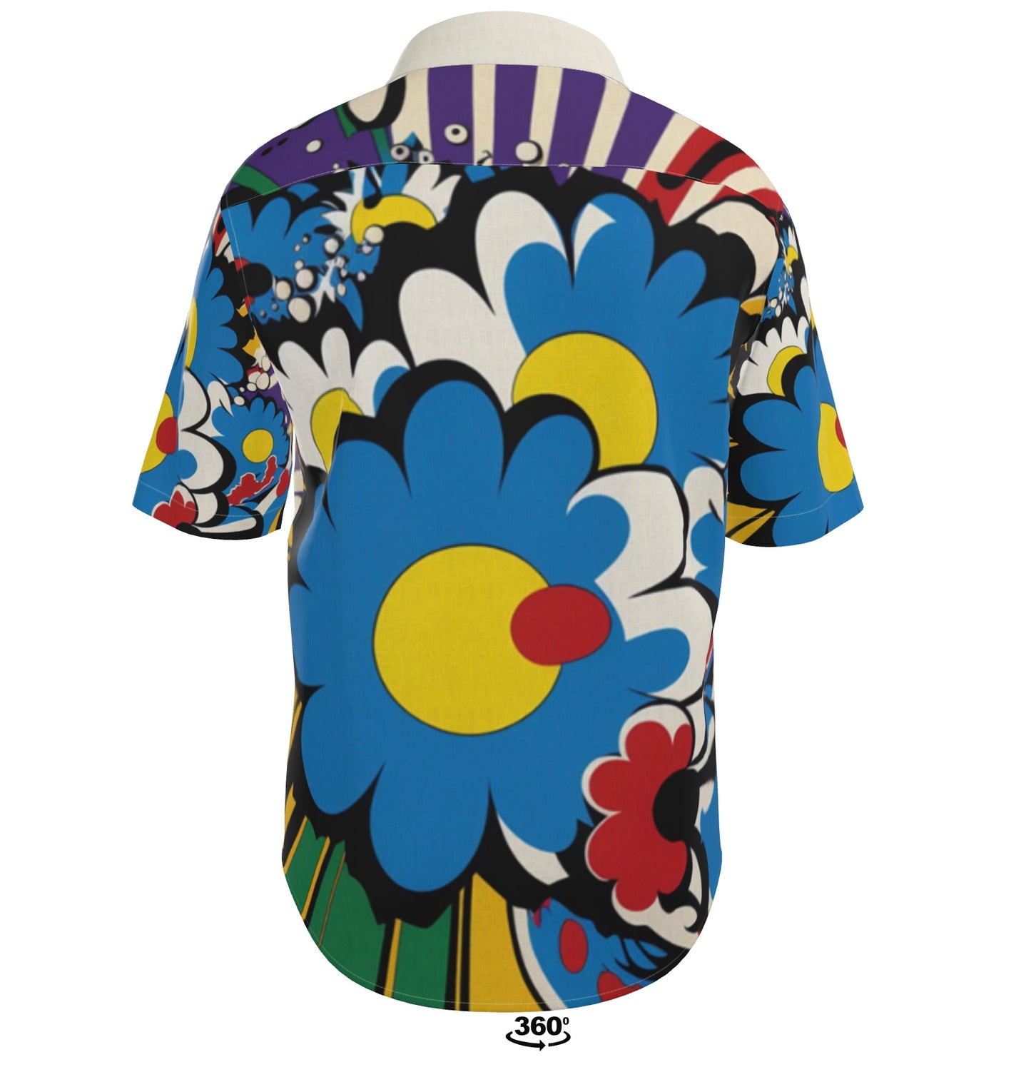 Mens Short Sleeve Active Button Down Flowerbomb III