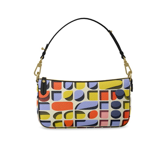 Ferdinand Geo Nappa Leather Baguette Bag