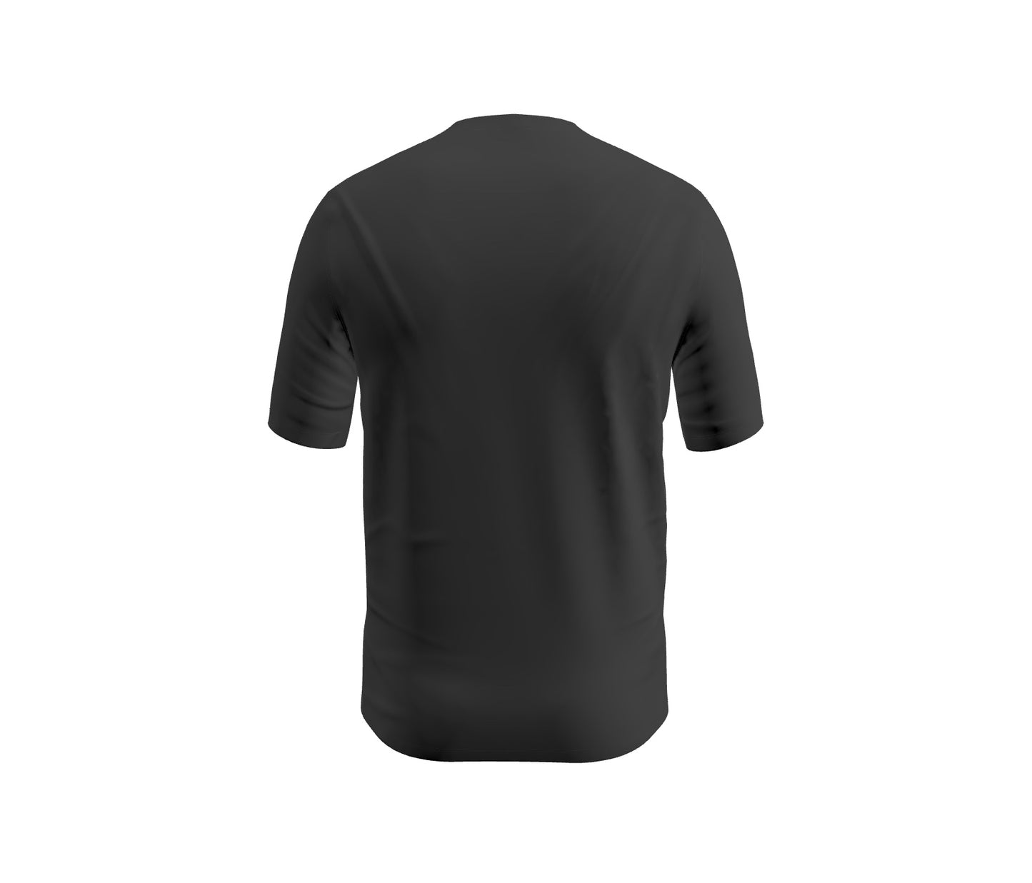 Mens Active Plain Black T-Shirt - Pink F Logo (Front)