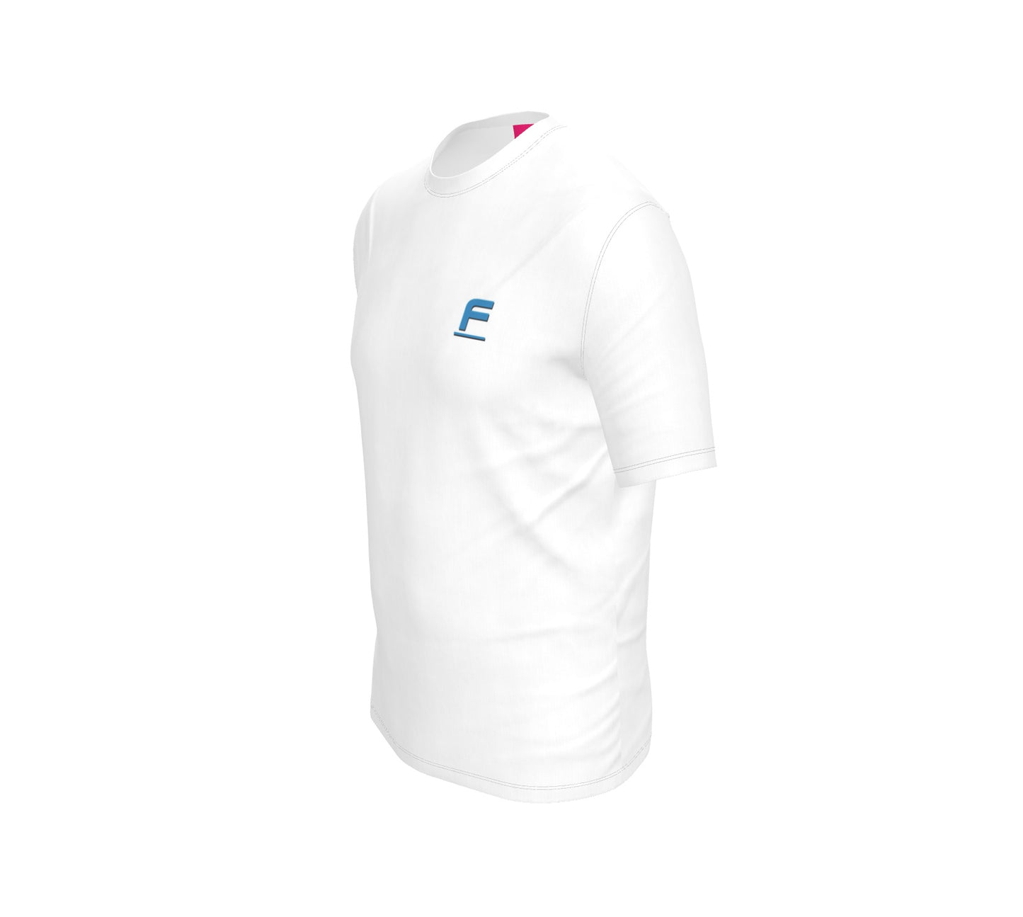 Ferdinand Mens White T-Shirt - F Icon In Blue, Black Shadow