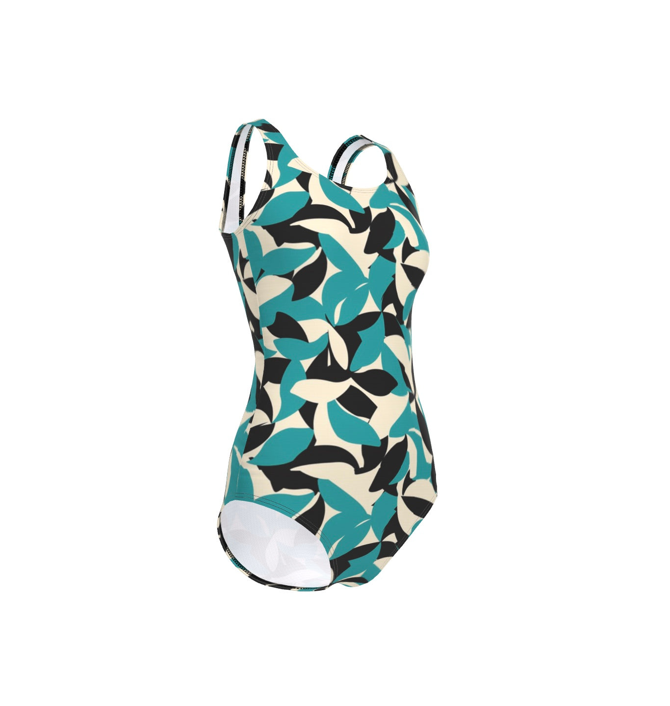 Ferdinand Women's Summer Bathing Suit - Teal Leaves