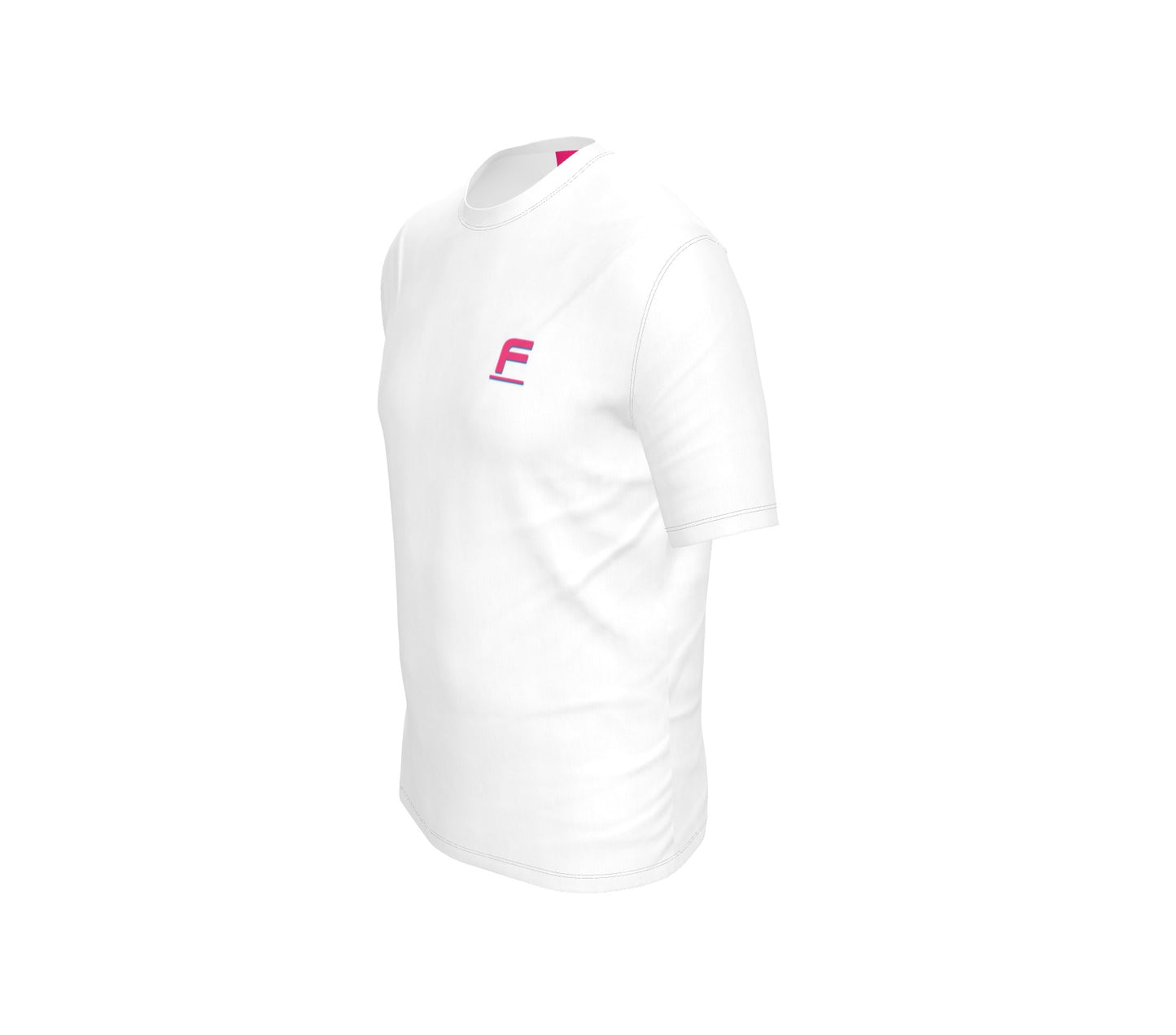 Ferdinand Mens Pink F Flag (Front Only) Blue Accent White Tee Beach SS24