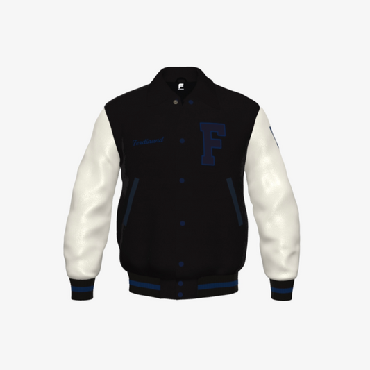 Stealth Influencer - Ferdinand Varsity Jacket ("Limited" Edition,  Black, Blue, Cream)