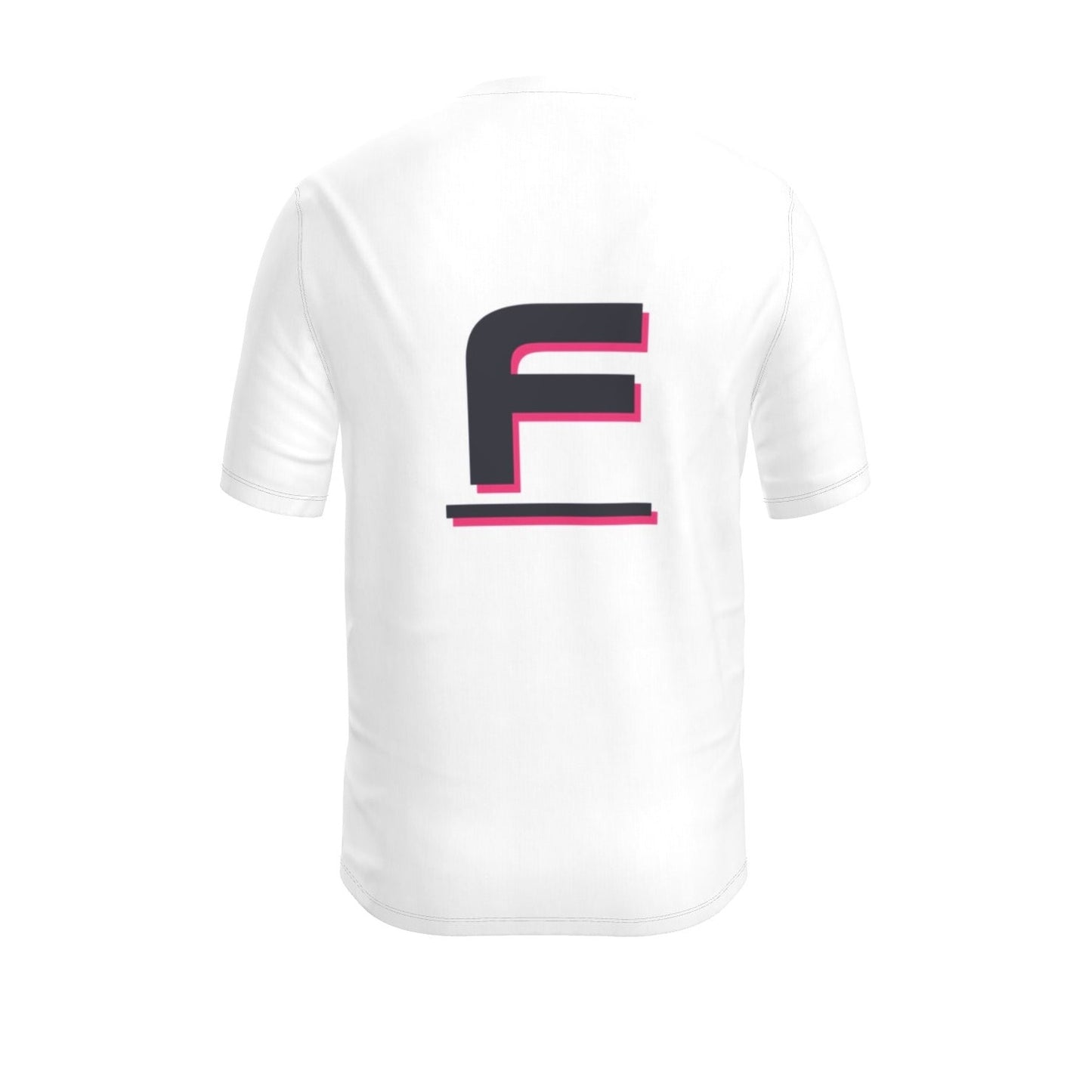 Ferdinand Mens White T Shirt - Black and Pink F Logo