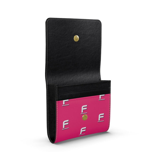 Ferdinand Signature Foldover Wallet, Rosewood Pink, Nappa Leather 4" W x 3" H x 1" W