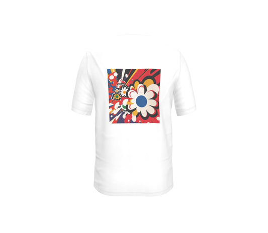 Ferdinand Mens Active White Tee - Flowerbomb Red