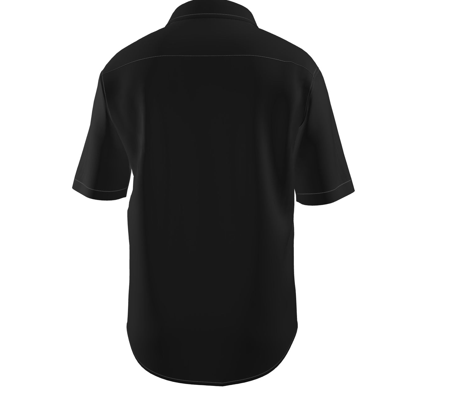 Mens Short Sleeve Active Button Down Black