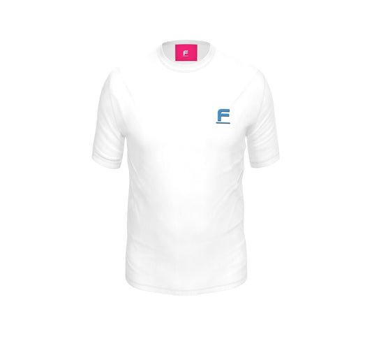 Ferdinand Mens White T-Shirt -  F Icon In Blue, Black Shadow