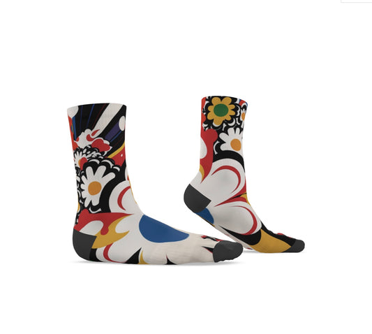 Ferdinand Mens Design Socks - Flowerbomb Red