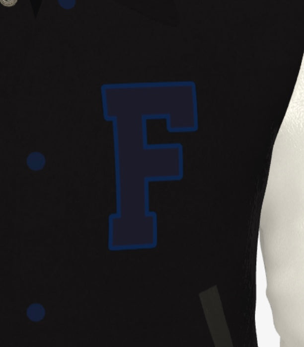 Stealth Influencer - Ferdinand Varsity Jacket ("Limited" Edition,  Black on Blue)