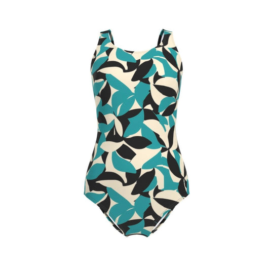 Ferdinand Women's Summer Bathing Suit - Teal Leaves