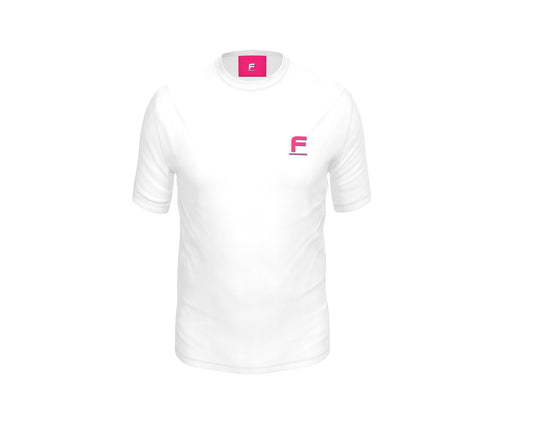 Ferdinand Mens Pink F Flag (Front Only) Blue Accent White Tee Beach SS24